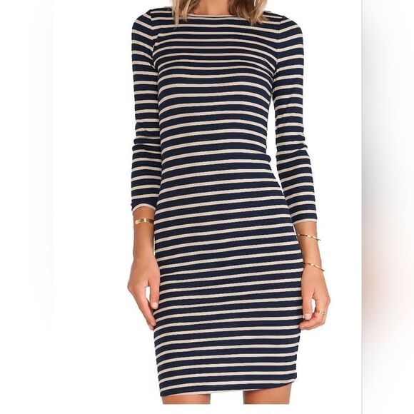 BCBG Max Azria Striped Figure Hugging Dress - Picture 3 of 8